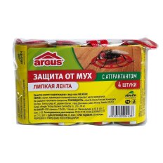 Инсектицид от мух, лента липкая, 4 шт, Argus