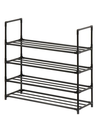 Полка для обуви, металл, 4 секции, 80х26х73 см, A340136