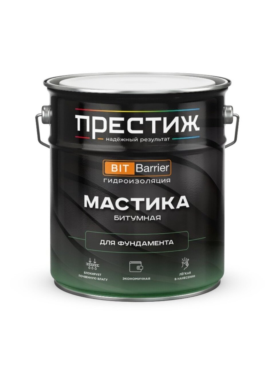 Мастика Престиж, битумная, для фундамента, 4 кг