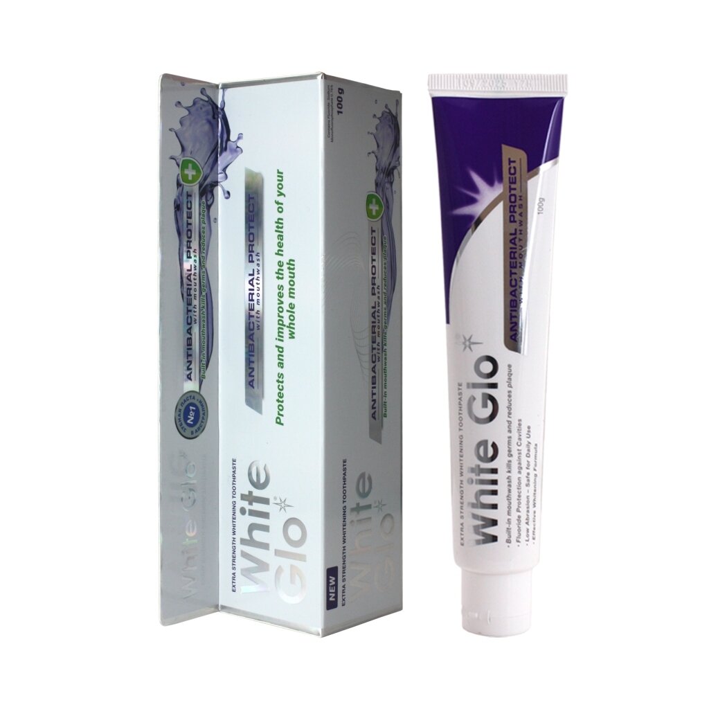 Зубная паста White Glo, отбеливающая антибактериальная 2в1, 100 г global white max shine отбеливающая зубная паста 30 мл