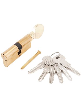 Личинка замка двери Аллюр, A.G 60-6К ВР, 1 269, 60 мм, золото, латунь, 6 ключей