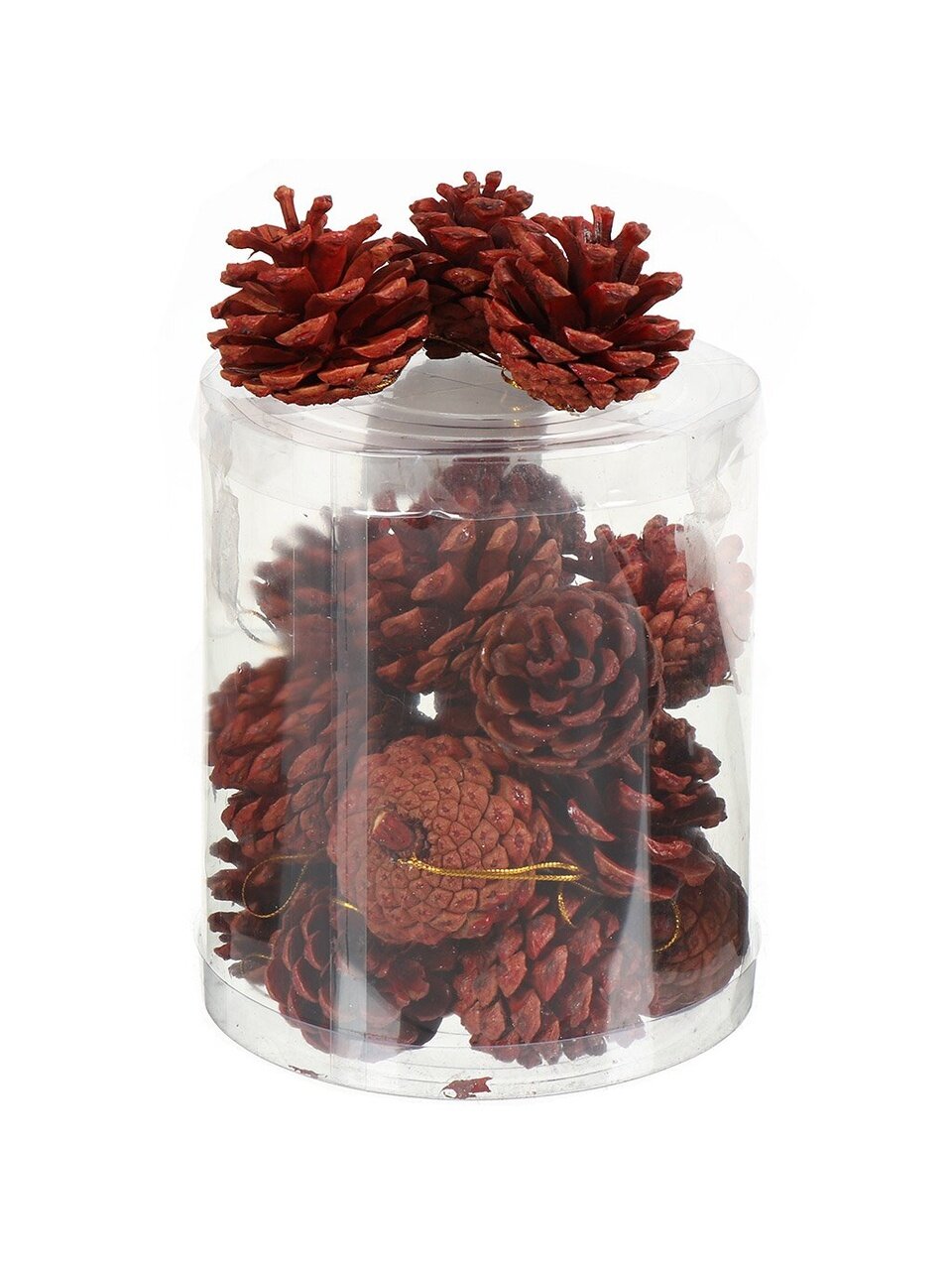 Набор шишек 6 см, 20 шт, красный, SYXGJA-472110