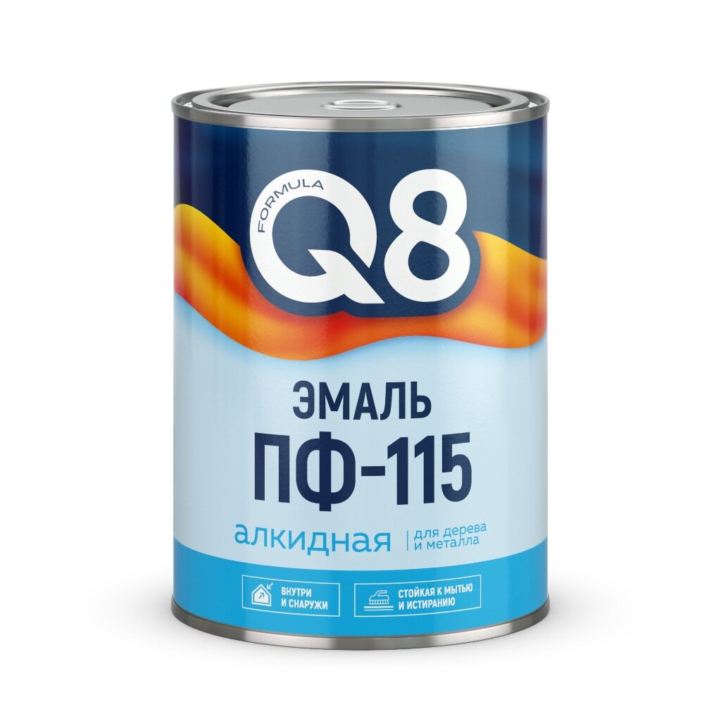 Эмаль Formula Q8, ПФ-115, алкид, глянцевая, оранж, 2.6 кг