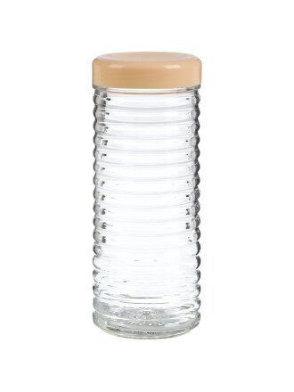 Банка для сыпучих продуктов, стекло, 0.85 л, с крышкой, 4 дизайна, 828-255, бесцветная