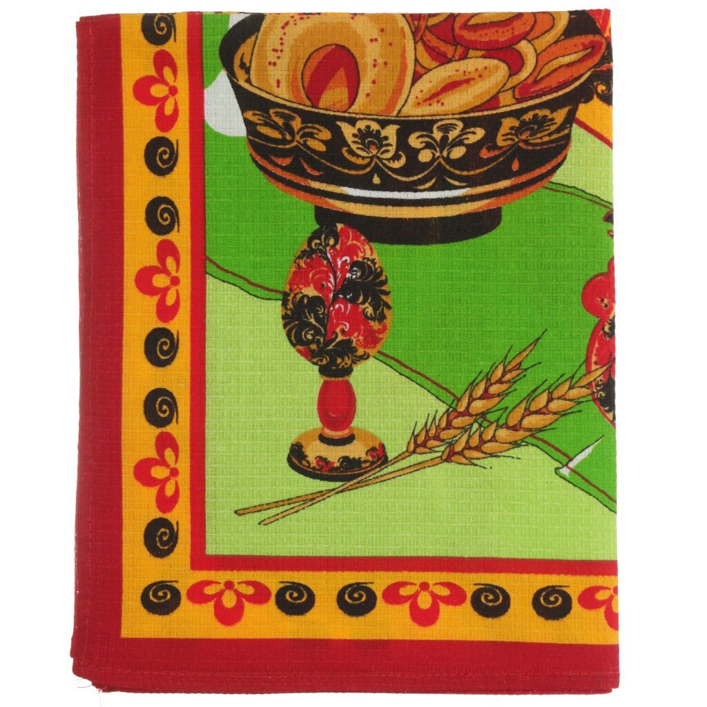 т Полотенце кух 45*60 ВФ Хлеб-соль зеленое 4718/2