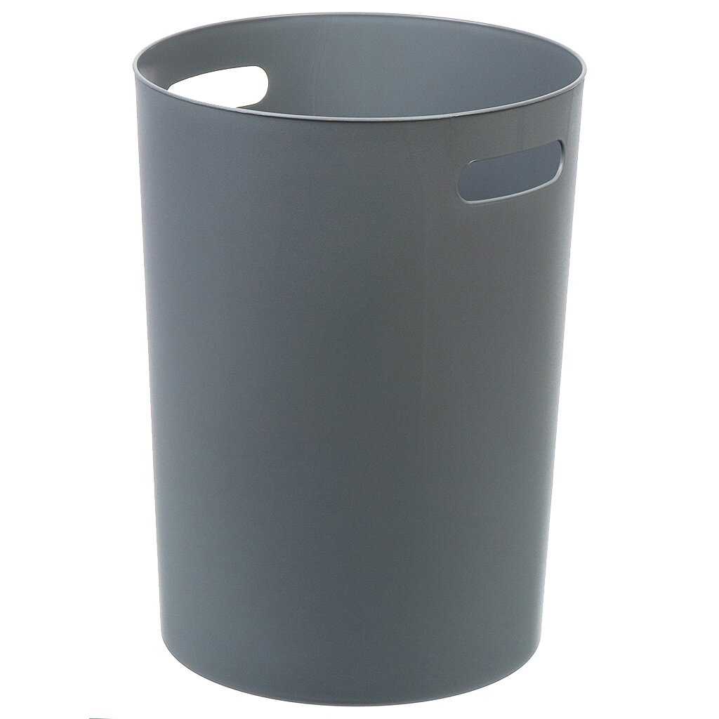 Корзина для мусора пластик, 12 л, темно-серый, Элластик-Пласт, Sтилъ контейнер для мусора пластик 120 л прямоугольный на колесах темно серый элластик пласт