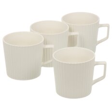 Кружка керамика, 4 шт, 350 мл, Эльзас, Daniks, ZPX222210-4, белая