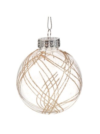 Набор шаров Эко коллекция, 4 шт, бежевый, 8 см, F010014