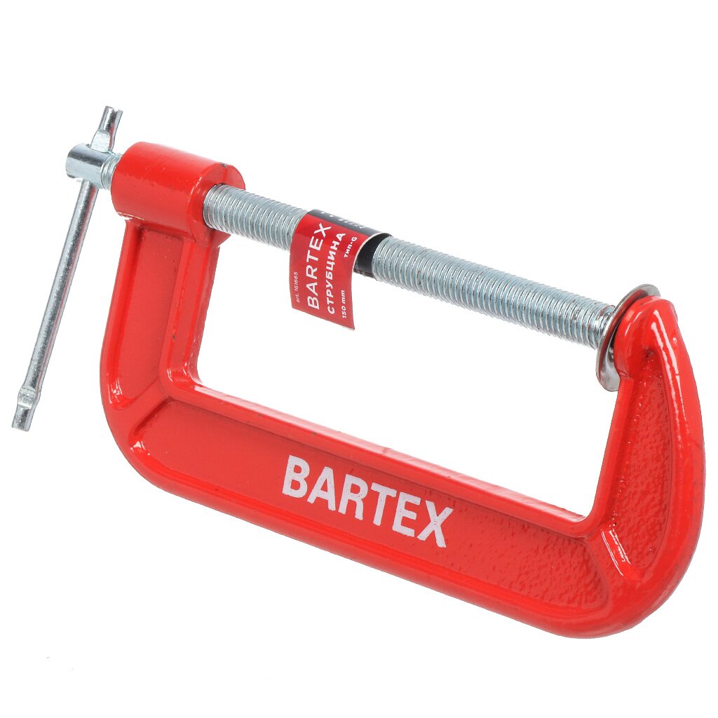 Струбцина G-образная, 150 мм, Bartex, 30026 струбцина f образная 200 мм 50 мм bartex 31003