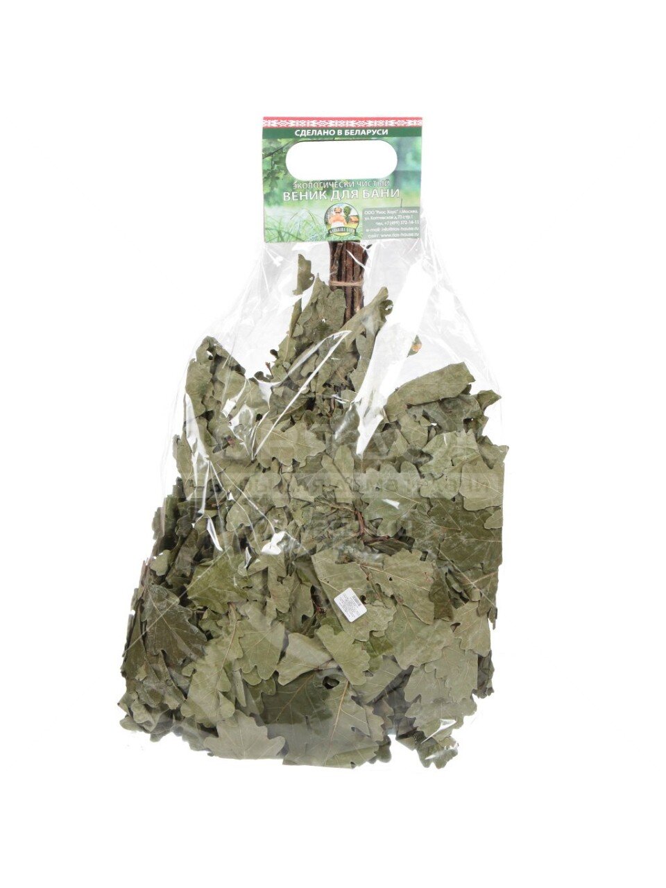 Веник банный дуб, с полынью, в упаковке, Бацькина Баня, 20517