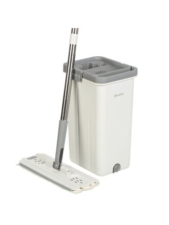 Набор для уборки ведро с отжимом, швабра микрофибра, BCLEAN, G6