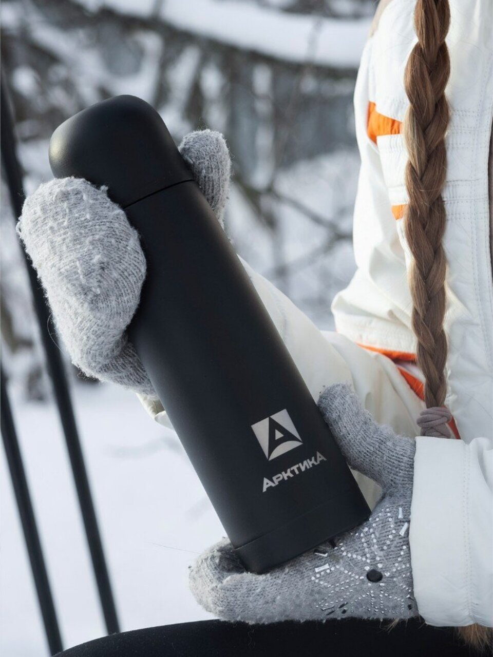 Термос нержавеющая сталь, 0.5 л, узкая горловина, Арктика, колба нержавеющая сталь, черный песок, 102-500ЧП