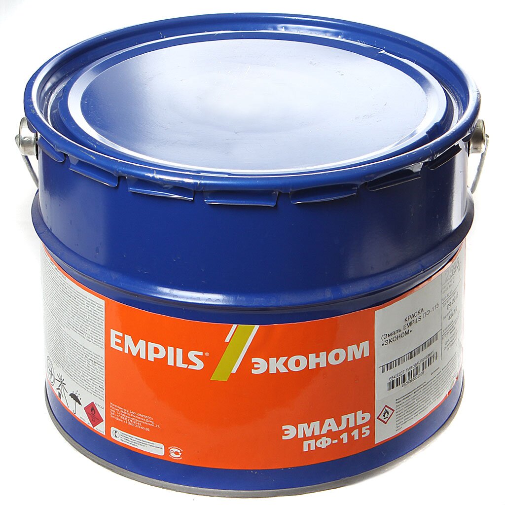 Эмаль Empils, ПФ-115 Пром, глянцевая, светло-голубая, 20 кг эмаль empils пром для пола алкидная глянцевая золотисто коричневая 10 кг