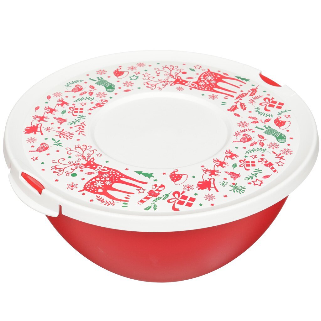 Миска с крышкой Новый год 4л С35731