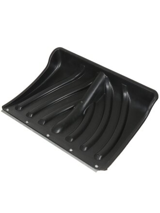 Лопата для снега пластик, с алюминиевой планкой, 440х315 мм, без черенка, тулейка 32 мм, КрепышоК, К-1771