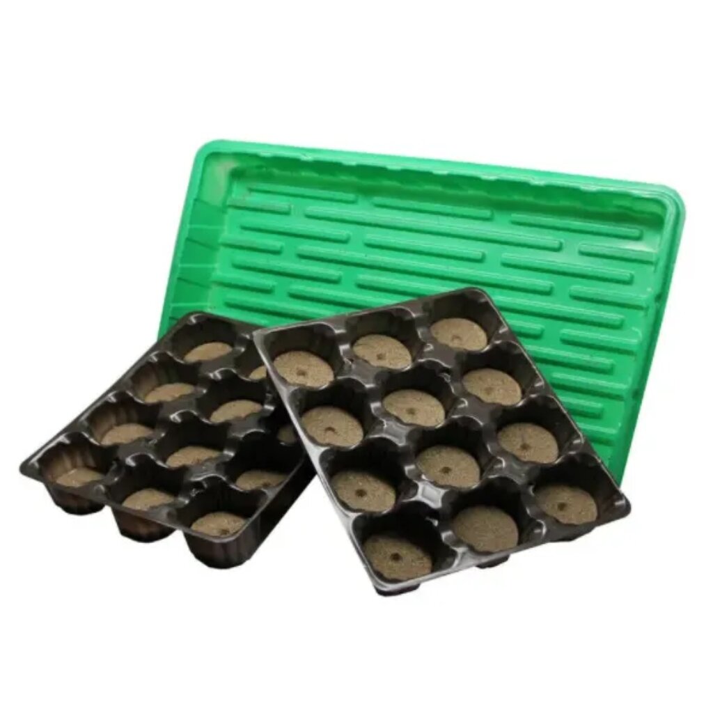 Парник-мини с торфяными таблетками d41 мм, 24 ячейки, Экоторф парник мини теплица с торфяными таблетками 36 мм 14 ячеек