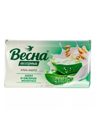 Мыло Весна, Ассорти алоэ и овсяное молочко, 140 г