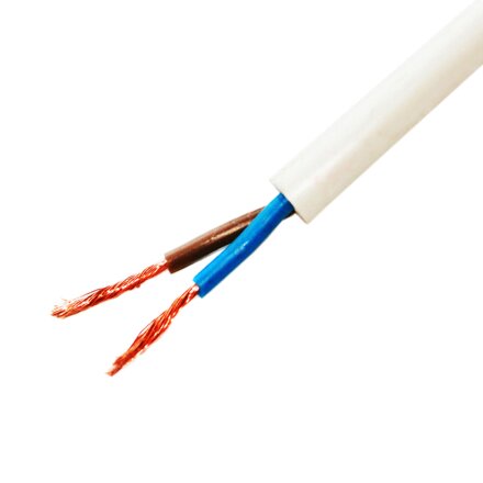 Кабель ПВС, 2х0.75 мм², 5 м, медь, гибкий, ГОСТ, белый, TDM Electric, SQ0118-0001