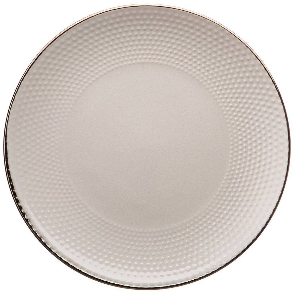 Тарелка обеденная, керамика, 24 см, круглая, Графика, Lefard, серый графит тарелка обеденная стекло 25 см круглая cadix luminarc h4132 белая