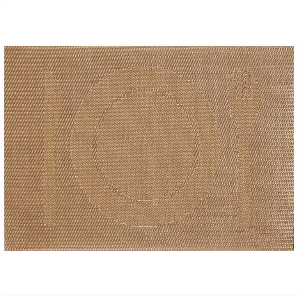 Салфетка для стола полимер, 45х30 см, прямоугольная, бежевая, Приборы, Y4-4337