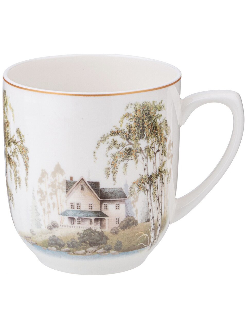 Кружка фарфор, 380 мл, Березки, Lefard, 85-2006
