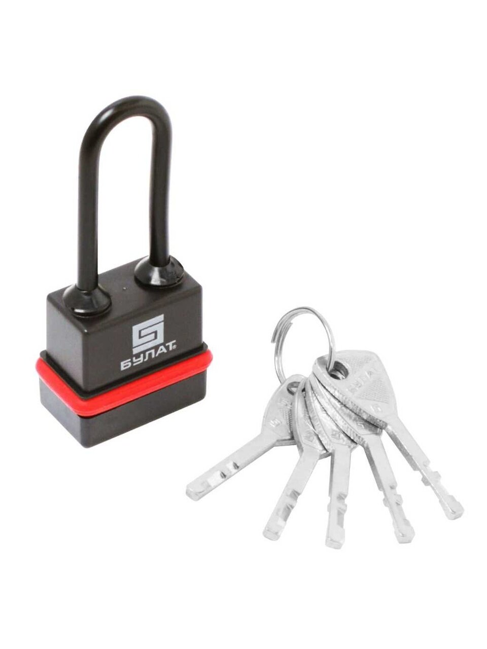 Замок навесной Булат, ВС 3-Н35-01 ПЛ, 13 980, блистер, дисковый, всепогодный, 35 мм, 5 ключей
