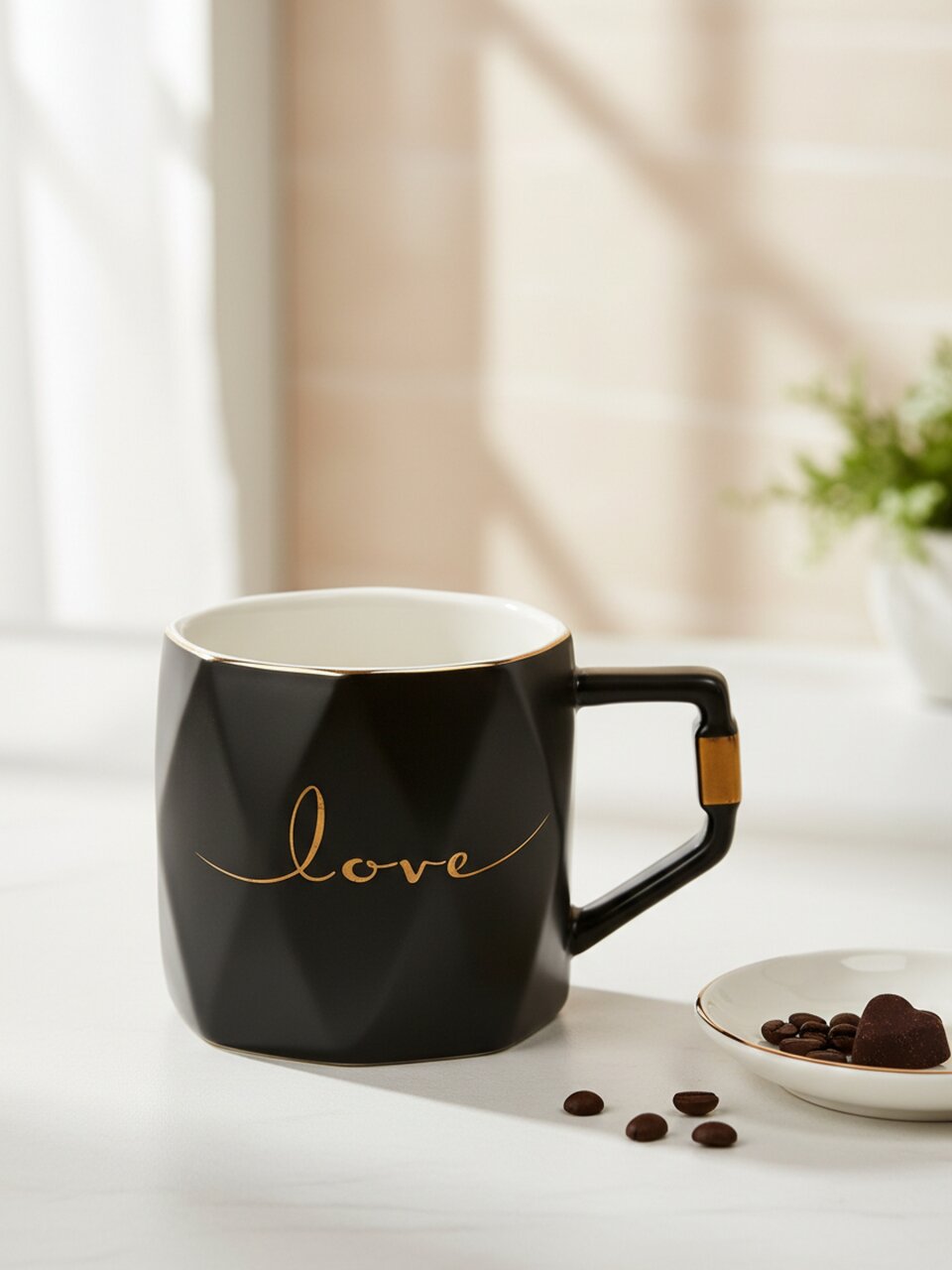 Кружка керамика, 380 мл, Лав Стори, 8.5х9 см, Y4-11308, в ассортименте