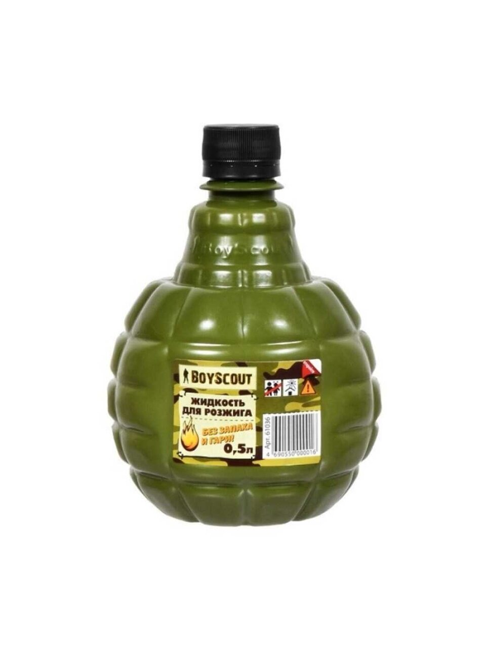 Жидкость для розжига 0.5 л, парафин, Boyscout, 61036