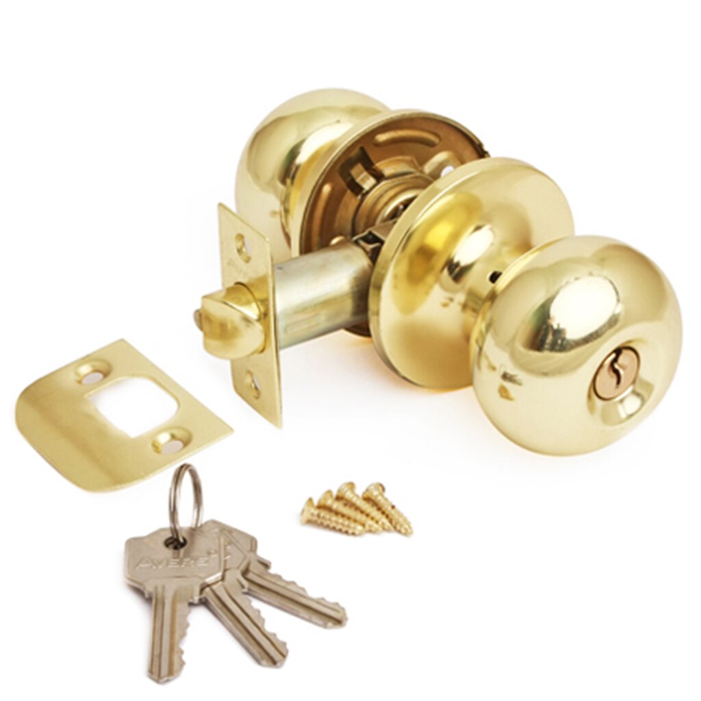 Защелка Avers, 6082-01-G, ключ/фиксатор, золото, сталь защелка avers 0598 03 g 17821 с фиксатором ключ фиксатор золотая