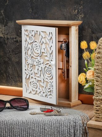 Ключница Резная Цветы, 22х27х7 см, в ассортименте, Y4-3479, в ассортименте