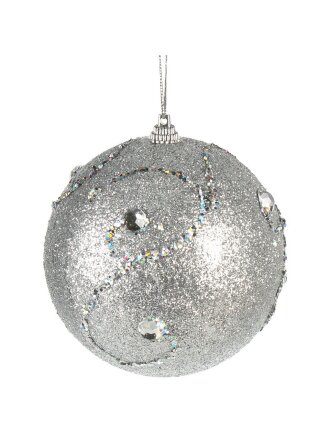 Набор шаров 2 шт, серебристый, 10 см, Y4-8507