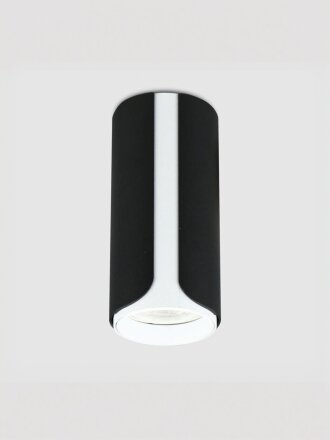 Светильник накладной General Lighting Systems, Монохром, 50 Вт, GU10, на 1 лампочку, IP20, d5.8х6х13 см, Спот, черный-белый, 661708