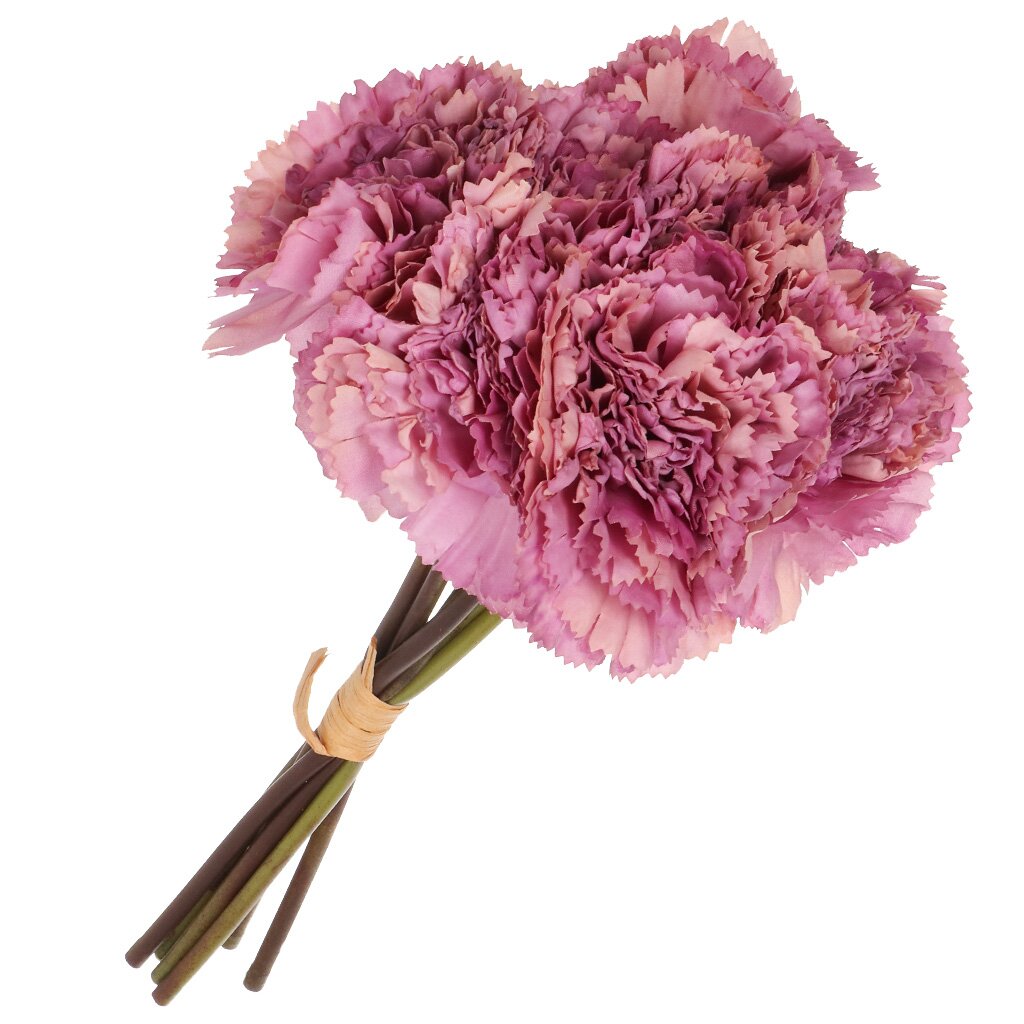 Цветок искусственный декоративный Гвоздика букет, 31 см, фиолетовый, Y6-10409 букет ромашки галант 20 см