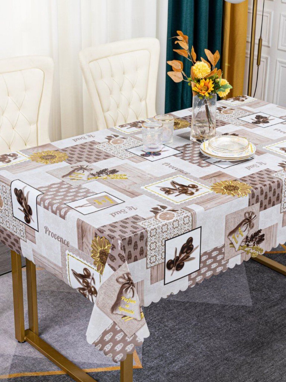 Клеенка Silvano, Metalic, 1.37х20 м, ПВХ на тканевой основе, LM-7107B