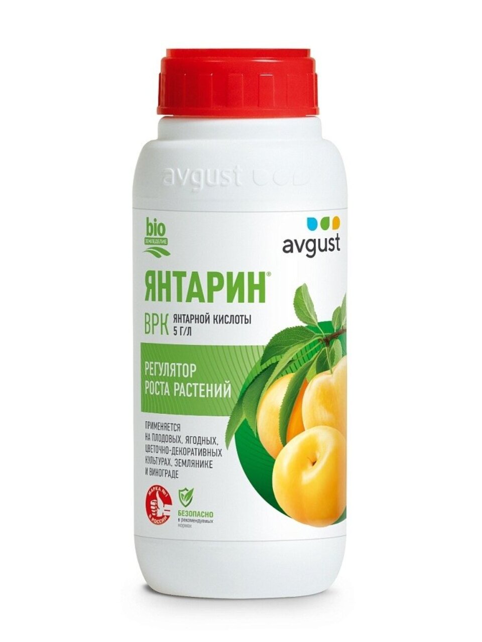 Удобрение Янтарин, регулятор роста, органоминеральное, жидкость, 500 мл, Avgust