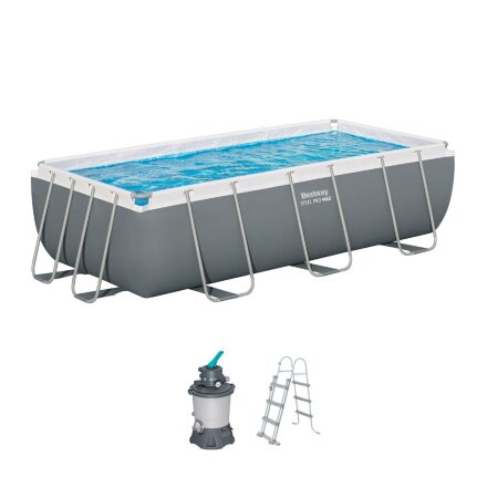 Бассейн каркасный Bestway, 404х201х100 см, Power Steel, 56442, фильтр-насос, лестница, 6478 л, ремкомплект