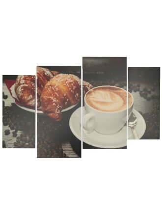 Картина модульная, холст, 84х50 см, 4 модуля, Кофе, Y4-5123