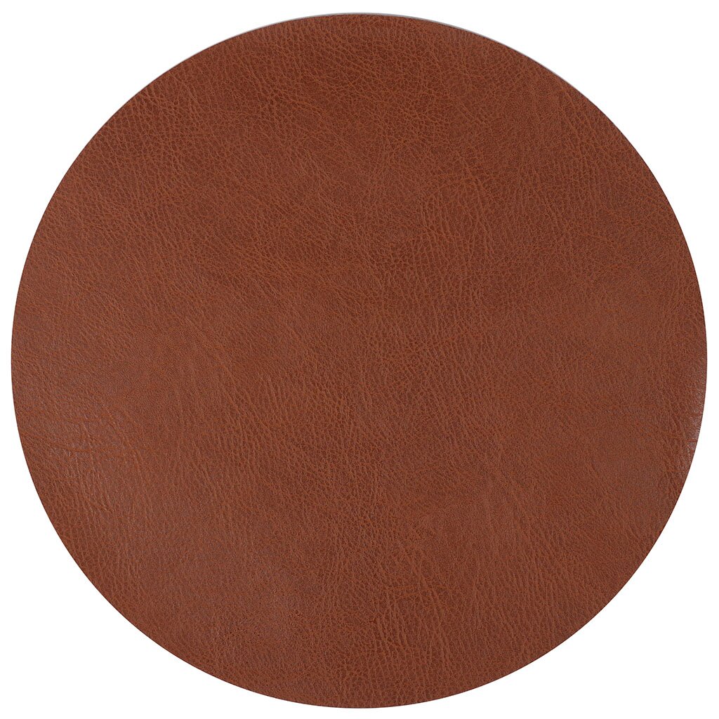Салфетка для стола экокожа, 35 см, круглая, оранжевая, Y4-8324 салфетка для сервировки стола домовой прошка