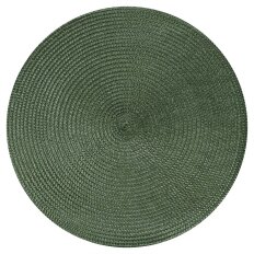 Салфетка для стола полимер, 38х38 см, круглая, светло-зеленая, Y4-4369