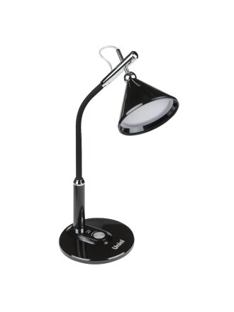 Светильник настольный сенсорное включение, 8 Вт, черный, абажур черный, Uniel, TLD-569 Black, UL-00007437