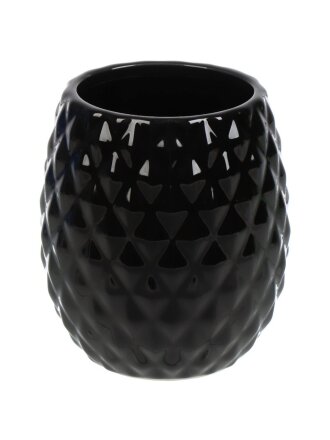 Стакан для зубных щеток, фарфор, черный, 60704