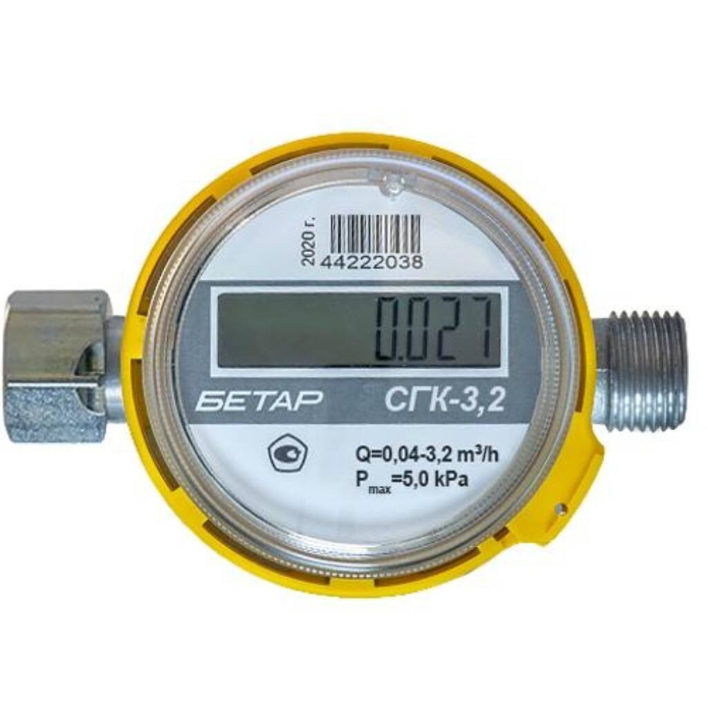 Счетчик для газа 3/4 '', газовая плита + колонка, Бетар, СГК 4 с НГ, 25091