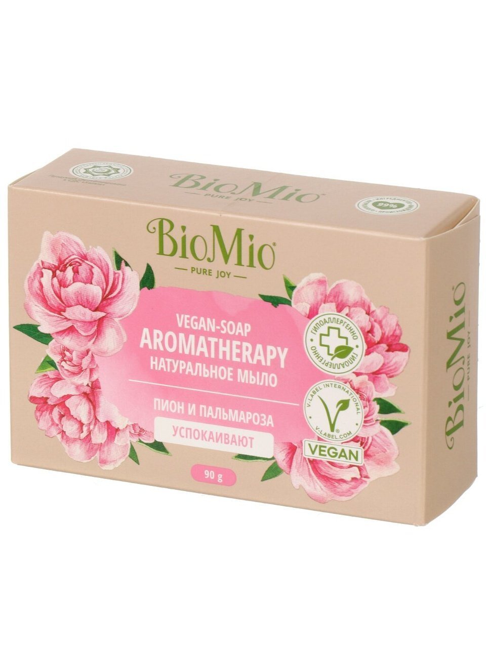 Мыло BioMio, Пион и пальмароза, 90 г