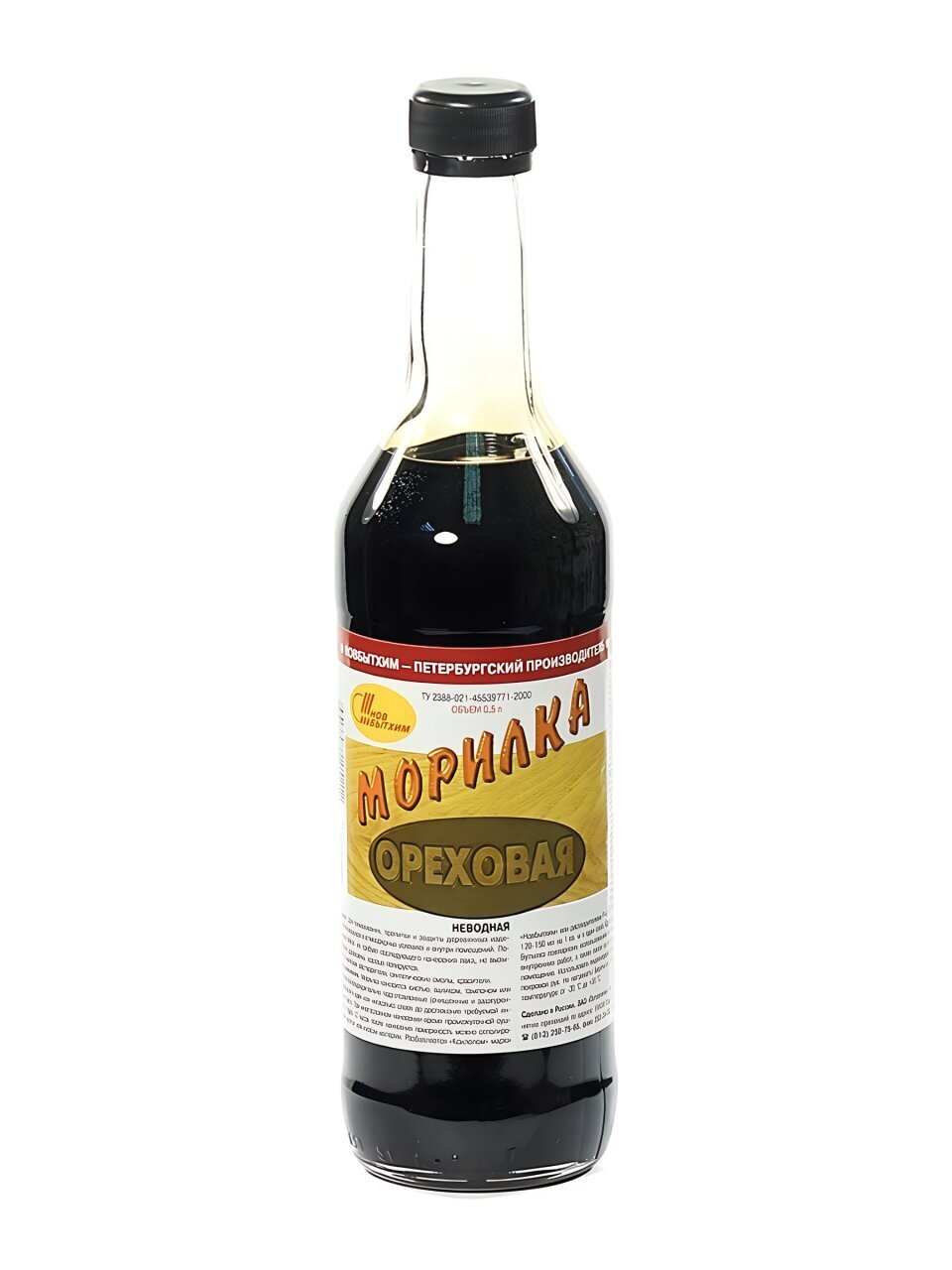 Морилка неводная НовБытХим, орех, 0.5 л