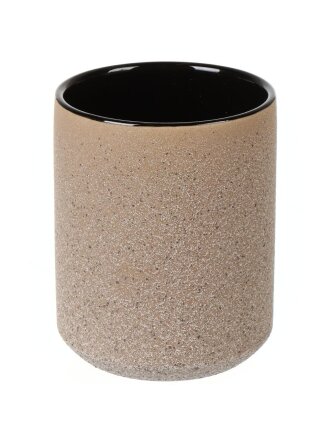 Стакан для зубных щеток, 8.5х9.5 см, камень, бежевый, CE2470AA-TB