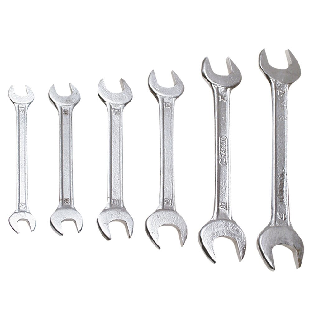 Ключи с открытым зевом, 6-17 мм, набор 6 шт., Top Tools, 35D255