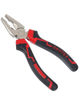 Пассатижи 160 мм, прямые, двухкомпонентный, углеродистая сталь, Bartex, Профи, 11021