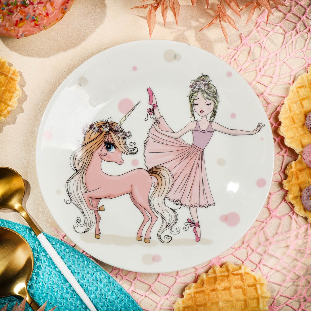 Тарелка керамика, Балерина, 18 см, Daniks тарелка десертная керамика 19 см круглая macarons domenik dm7001 мятная