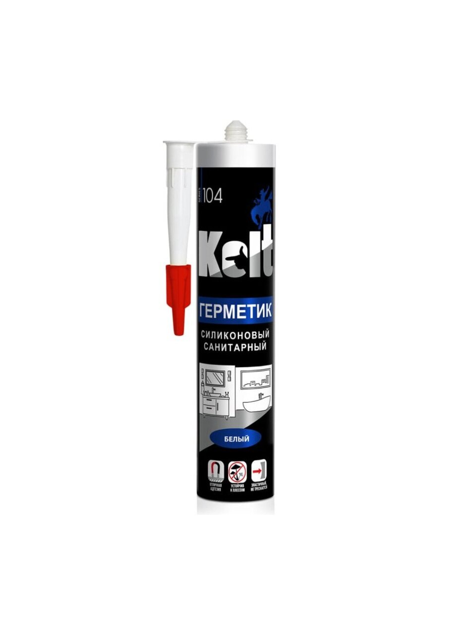 Герметик силиконовый, санитарный, Kolt, K28СSW, 280 мл, белый