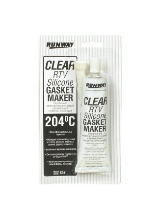 Герметик силиконовый, многофункциональный, Runway, RW8502, 85 г, прозрачный